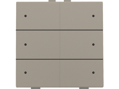 Zesvoudige drukknop met led voor Niko Home Control, bronze