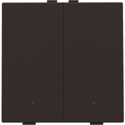 Niko Bouton-poussoir double avec LED pour Niko Home Control, dark brown 