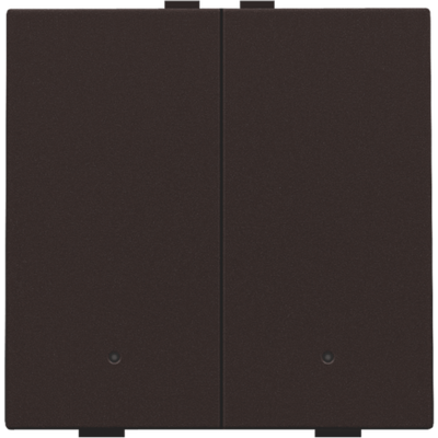 Bouton-poussoir double avec LED pour Niko Home Control, dark brown  Niko