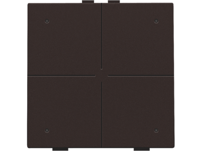 Viervoudige drukknop met led voor Niko Home Control, dark brown