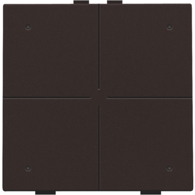 Bouton-poussoir quadruple avec LED pour Niko Home Control, dark brown  Niko