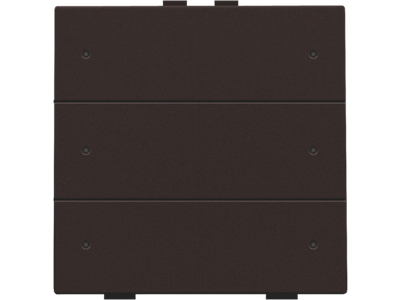 Zesvoudige drukknop met led voor Niko Home Control, dark brown