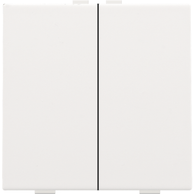 Bouton-poussoir double pour Niko Home Control, white coated  Niko