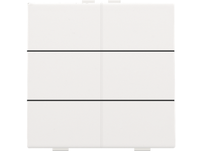 Zesvoudige drukknop voor Niko Home Control, white coated