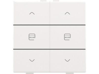 Dubbele motorsturingsbediening voor Niko Home Control, white coated