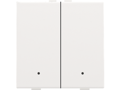 Tweevoudige drukknop met led voor Niko Home Control, white coated