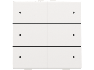 Zesvoudige drukknop met led voor Niko Home Control, white coated
