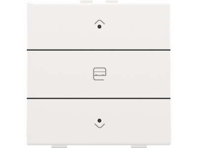 Enkelvoudige motorsturingsbediening met led voor Niko Home Control, white coated