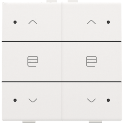 Dubbele motorsturingsbediening met led voor Niko Home Control, white coated  Niko