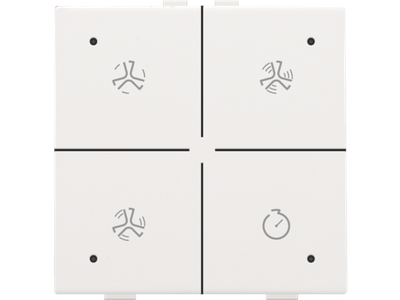 Ventilatiebediening met led voor Niko Home Control, white coated