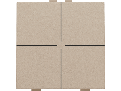 Viervoudige drukknop voor Niko Home Control, champagne coated
