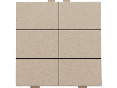 Zesvoudige drukknop voor Niko Home Control, champagne coated