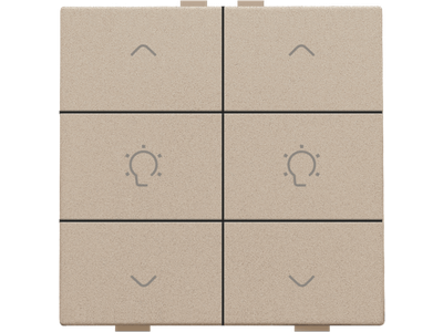 Dubbele dimbediening voor Niko Home Control, champagne coated
