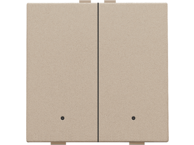 Tweevoudige drukknop met led voor Niko Home Control, champagne coated