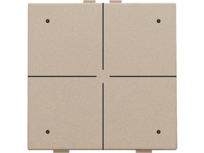Viervoudige drukknop met led voor Niko Home Control, champagne coated