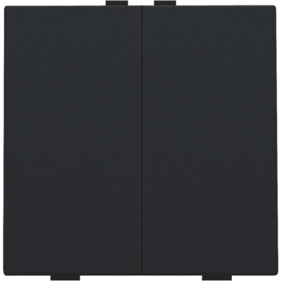 Bouton-poussoir double pour Niko Home Control, black coated  Niko