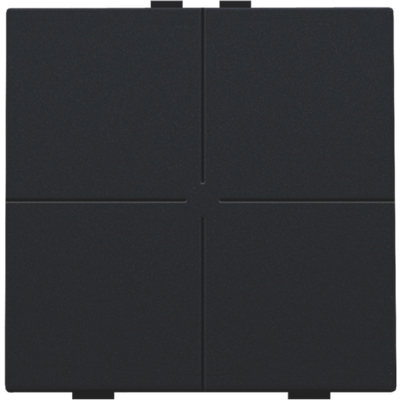 Bouton-poussoir quadruple pour Niko Home Control, black coated  Niko