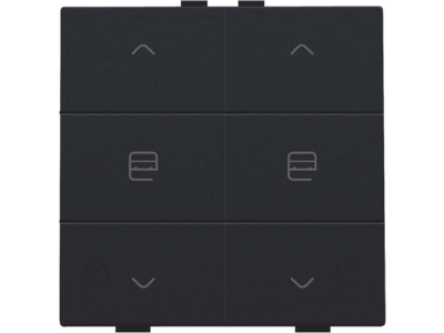 Dubbele motorsturingsbediening voor Niko Home Control, black coated