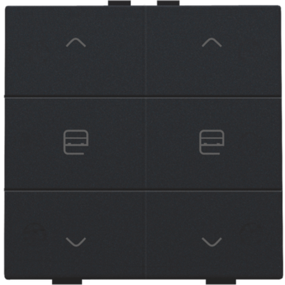 Commande de moteur double pour Niko Home Control, black coated 