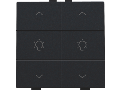 Dubbele dimbediening voor Niko Home Control, black coated
