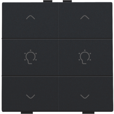 Dubbele dimbediening voor Niko Home Control, black coated  Niko