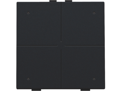 Viervoudige drukknop met led voor Niko Home Control, black coated