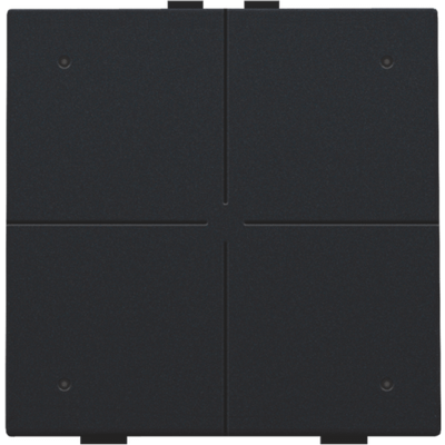 Bouton-poussoir quadruple avec LED pour Niko Home Control, black coated  Niko