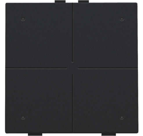 Bouton-poussoir quadruple avec LED pour Niko Home Control, black coated  Niko