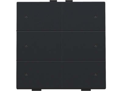 Zesvoudige drukknop met led voor Niko Home Control, black coated
