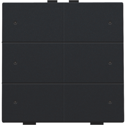 Bouton-poussoir sextuple avec LED pour Niko Home Control, black coated  Niko