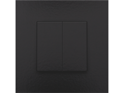 Tweevoudige drukknop voor Niko Home Control, piano black coated