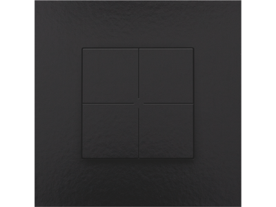 Viervoudige drukknop voor Niko Home Control, piano black coated