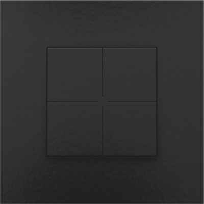 Bouton-poussoir quadruple pour Niko Home Control, piano black coated  Niko