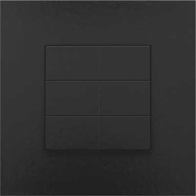 Bouton-poussoir sextuple pour Niko Home Control, piano black coated  Niko