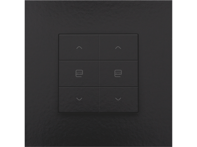Dubbele motorsturingsbediening voor Niko Home Control, piano black coated