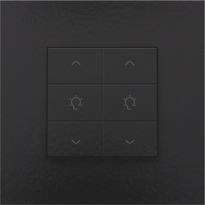 Dubbele dimbediening voor Niko Home Control, piano black coated  Niko