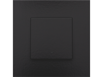 Enkelvoudige drukknop met led voor Niko Home Control, piano black coated