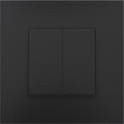 Niko Bouton-poussoir double avec LED pour Niko Home Control, piano black coated 