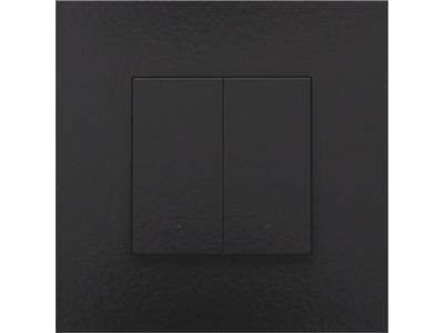 Tweevoudige drukknop met led voor Niko Home Control, piano black coated