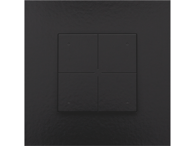 Viervoudige drukknop met led voor Niko Home Control, piano black coated