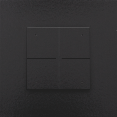 Bouton-poussoir quadruple avec LED pour Niko Home Control, piano black coated  Niko