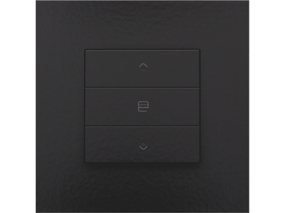 Enkelvoudige motorsturingsbediening met led voor Niko Home Control, piano black coated