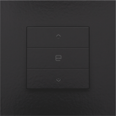 Commande de moteur simple avec LED pour Niko Home Control, piano black coated 