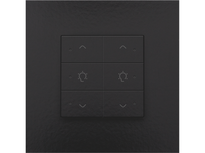 Dubbele dimbediening met led voor Niko Home Control, piano black coated