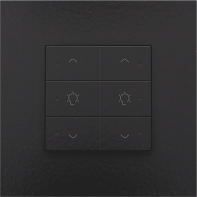 Dubbele dimbediening met led voor Niko Home Control, piano black coated  Niko