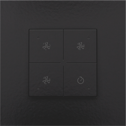 Niko Commande de ventilation avec LED pour Niko Home Control, piano black coated 