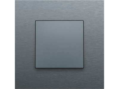 Enkelvoudige drukknop voor Niko Home Control, steel grey coated