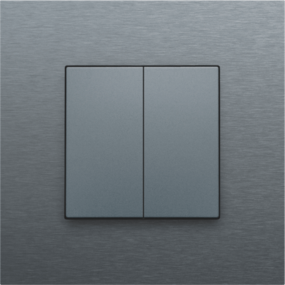 Bouton-poussoir double pour Niko Home Control, steel grey coated  Niko