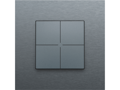 Viervoudige drukknop voor Niko Home Control, steel grey coated