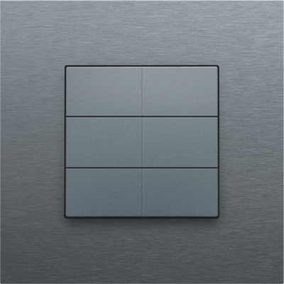 Bouton-poussoir sextuple pour Niko Home Control, steel grey coated  Niko